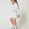 Gonna Corta In Maglia Jacquard Con Oval T