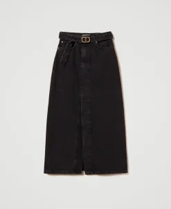 Gonna In Jeans Con Cintura