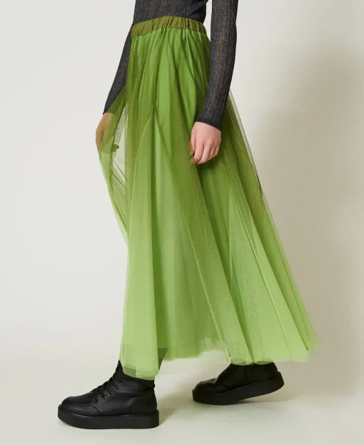 Gonna In Tulle Con Stampa Dégradé