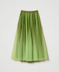 Gonna In Tulle Con Stampa Dégradé