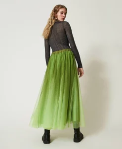 Gonna In Tulle Con Stampa Dégradé