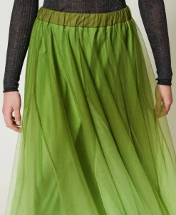 Gonna In Tulle Con Stampa Dégradé