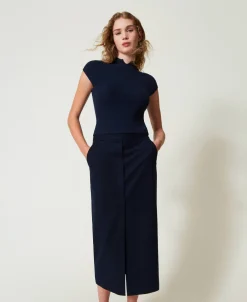 Gonna Longuette Gessata Lurex