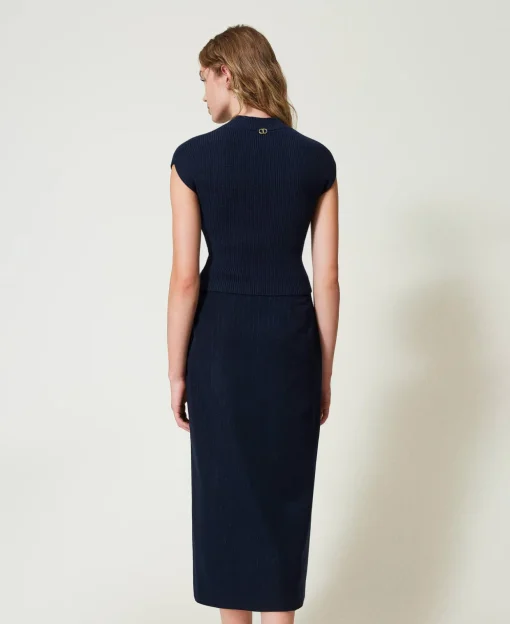Gonna Longuette Gessata Lurex