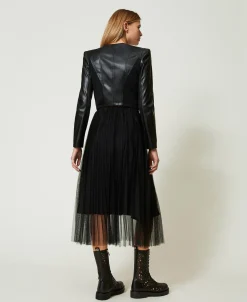 Gonna Longuette In Tulle Plissé
