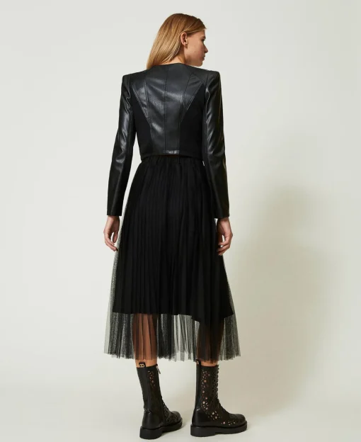 Gonna Longuette In Tulle Plissé