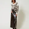 Gonna Lunga Con Stampa Animalier