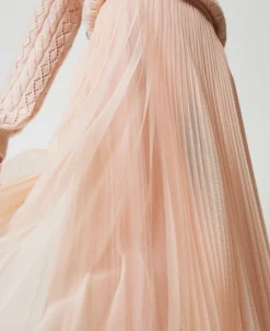 Gonna Lunga In Tulle Plissé