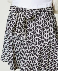 Gonna Pantalone In Crêpe De Chine Con Stampa