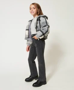 Jeans Cinque Tasche Con Borchie