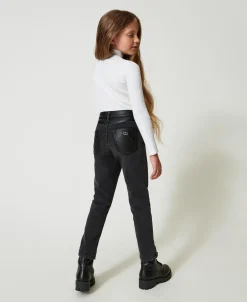 Jeans Skinny Con Spacchi