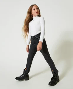 Jeans Skinny Con Spacchi