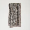 Kefiah In Georgette Con Stampa Snake