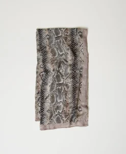 Kefiah In Georgette Con Stampa Snake