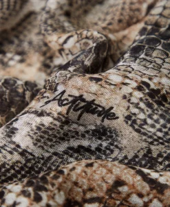 Kefiah In Georgette Con Stampa Snake