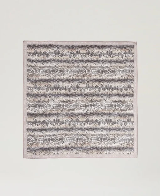 Kefiah In Georgette Con Stampa Snake