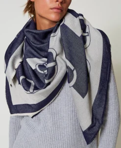 Kefiah Jacquard Con Logo