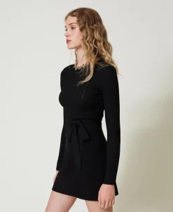 Maglia A Costine Con Fiocco