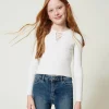 Maglia A Costine Con Intreccio