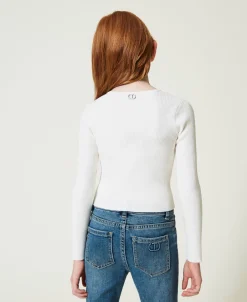 Maglia A Costine Con Intreccio