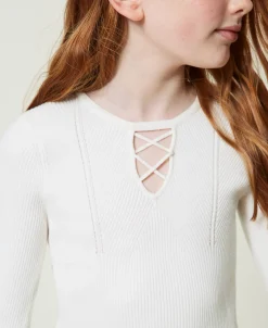 Maglia A Costine Con Intreccio
