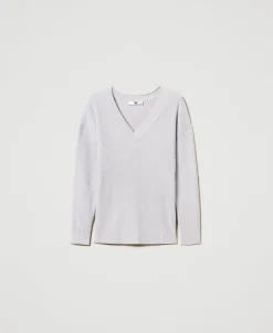 Maglia A Costine Con Spacco