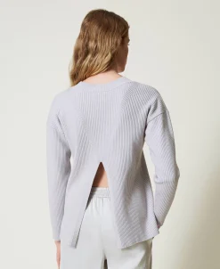 Maglia A Costine Con Spacco