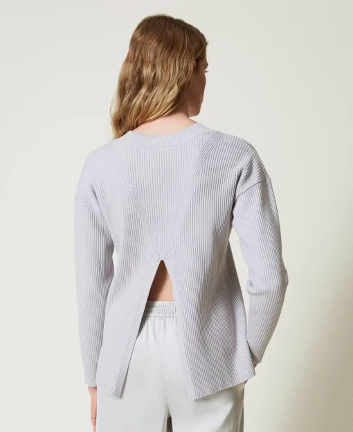 Maglia A Costine Con Spacco