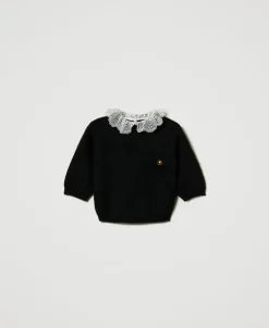 Maglia 'Charlotte' In Misto Mohair Con Pizzo