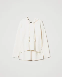 Maglia Con Cappuccio E Perle