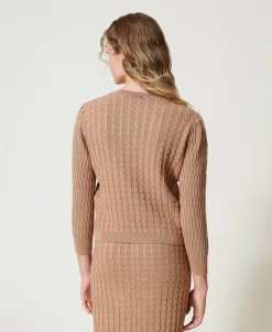 Maglia Con Lavorazione Mix Di Punti