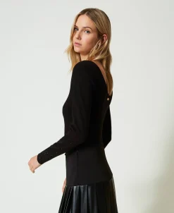 Maglia Con Strass In Dégradé