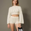 Maglia Cropped In Lana