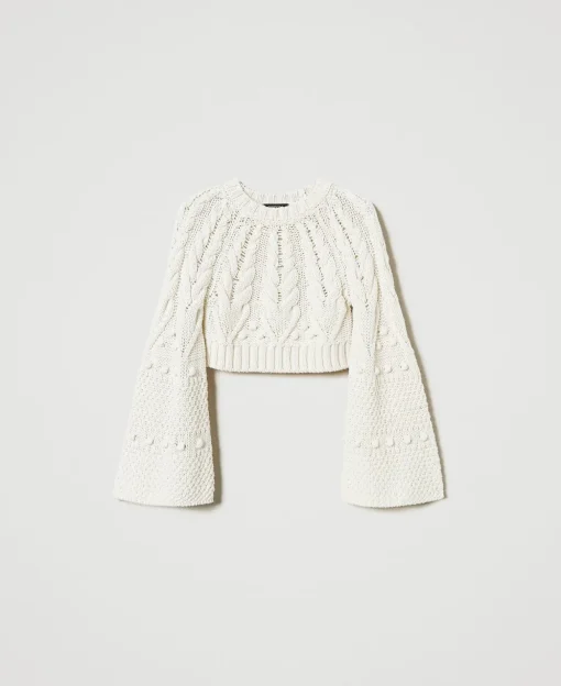 Maglia Cropped In Lana