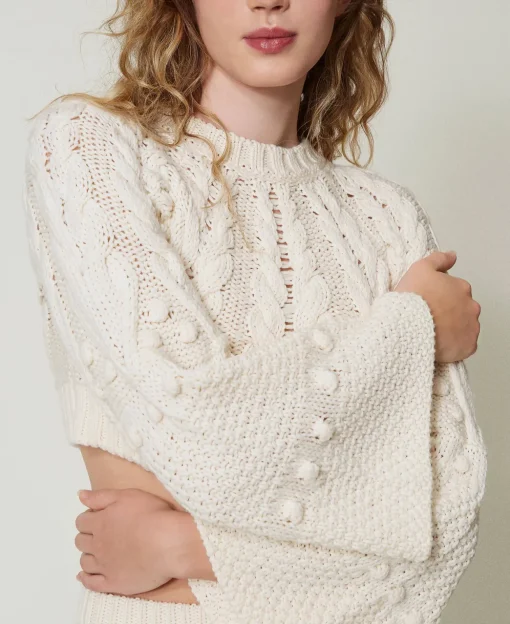 Maglia Cropped In Lana
