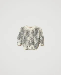 Maglia Cropped In Misto Lana E Mohair