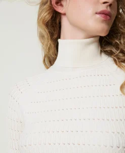 Maglia Fitted A Collo Alto