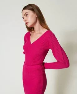 Maglia Fitted A Coste