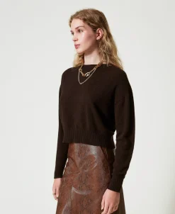 Maglia Girocollo In Eco-cashmere