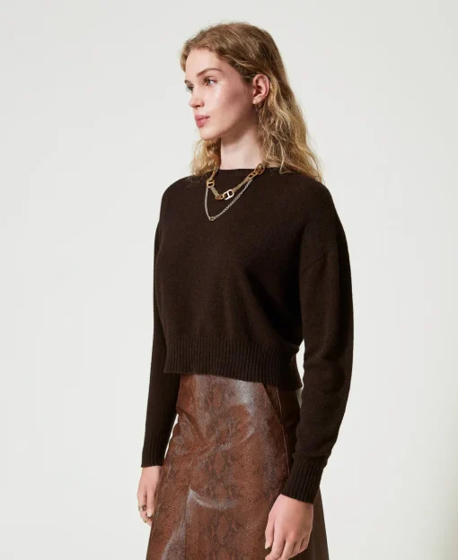 Maglia Girocollo In Eco-cashmere