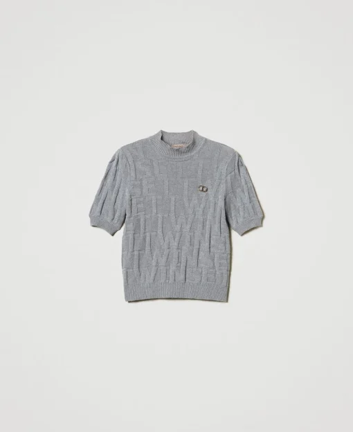 Maglia In Cotone E Cashmere Con Logo