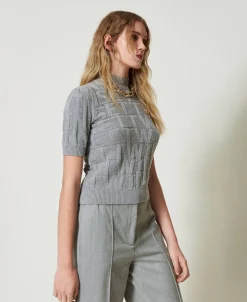 Maglia In Cotone E Cashmere Con Logo