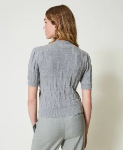 Maglia In Cotone E Cashmere Con Logo