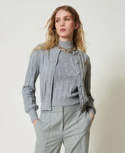 Maglia In Cotone E Cashmere Con Logo