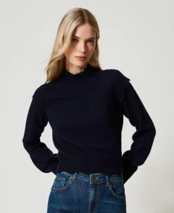 Maglia In Lana E Cashmere Con Smerli