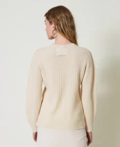 Maglia In Lana E Cashmere A Costine