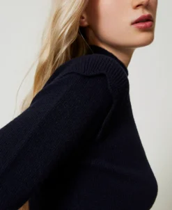 Maglia In Lana E Cashmere Con Smerli