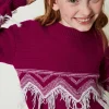 Maglia In Misto Lana Con Frange