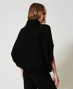 Maglia In Misto Lana Con Ricamo Di Perle