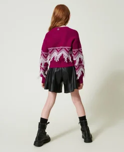 Maglia In Misto Lana Con Frange